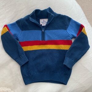 Classic Prep Boys Cotton Stripe Half Zip Sweater size 6
